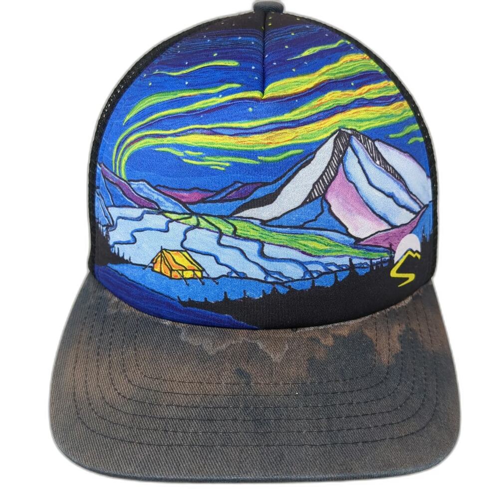 Sunday Afternoons Trucker Hat Blue Black One Size Northern Lights Artist Series